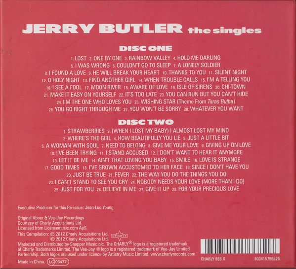Jerry Butler - The Singles (CD) - Discords.nl