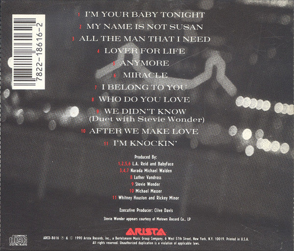Whitney Houston - I'm Your Baby Tonight (CD Tweedehands) - Discords.nl