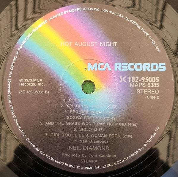 Neil Diamond - Hot August Night (LP Tweedehands) - Discords.nl