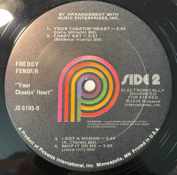 Freddy Fender (2) - Your Cheatin' Heart (LP Tweedehands) - Discords.nl