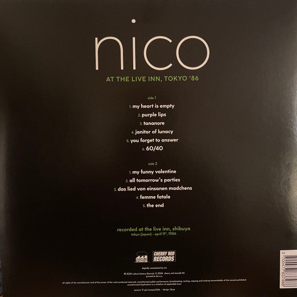 Nico - At the Live Inn, Tokyo '86 (LP) - Discords.nl