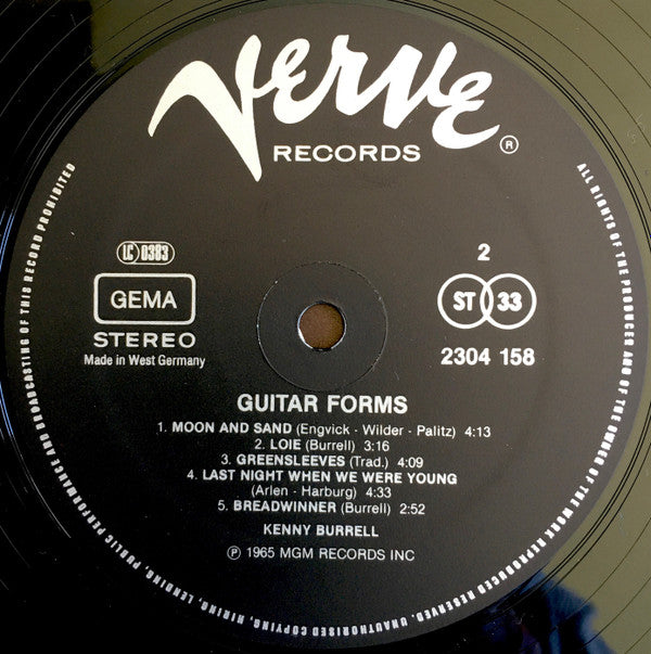 Kenny Burrell - Guitar Forms (LP Tweedehands) - Discords.nl