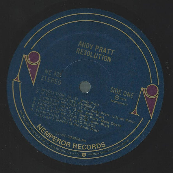 Andy Pratt - Resolution (LP Tweedehands) - Discords.nl