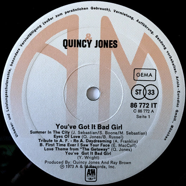 Quincy Jones - You've Got It Bad Girl (LP Tweedehands) - Discords.nl