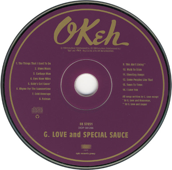 G. Love & Special Sauce - G. Love And Special Sauce (CD) - Discords.nl