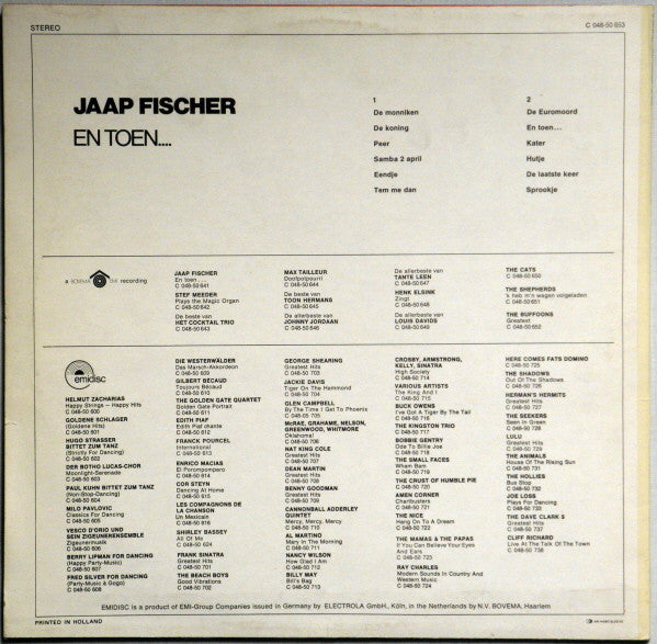 Jaap Fischer - En Toen.... (LP Tweedehands) - Discords.nl