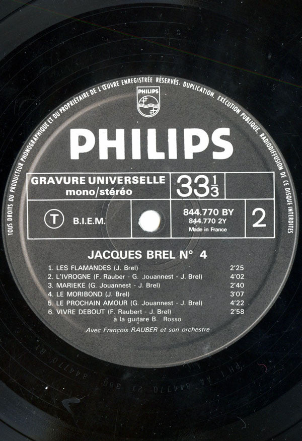 Jacques Brel - N° 4 / Les Grands Auteurs & Compositeurs Interpretes (LP Tweedehands) - Discords.nl