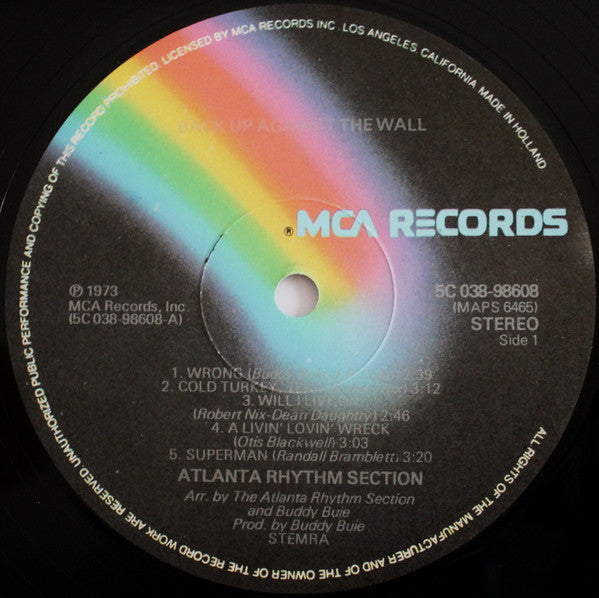 Atlanta Rhythm Section - Back Up Against The Wall (LP Tweedehands) - Discords.nl