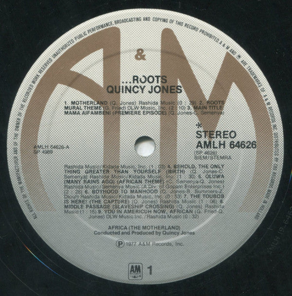 Quincy Jones - Roots (The Saga Of An American Family) (LP Tweedehands) - Discords.nl