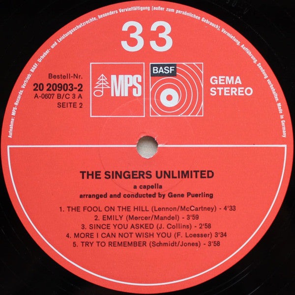 Singers Unlimited, The - A Capella (LP Tweedehands) - Discords.nl