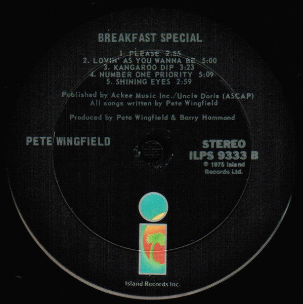 Pete Wingfield - Breakfast Special (LP Tweedehands) - Discords.nl