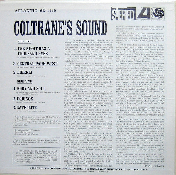 John Coltrane - Coltrane's Sound (LP Tweedehands) - Discords.nl