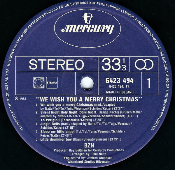 BZN - We Wish You A Merry Christmas (LP Tweedehands) - Discords.nl