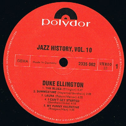 Duke Ellington - Jazz-History Vol. 10  (LP Tweedehands) - Discords.nl