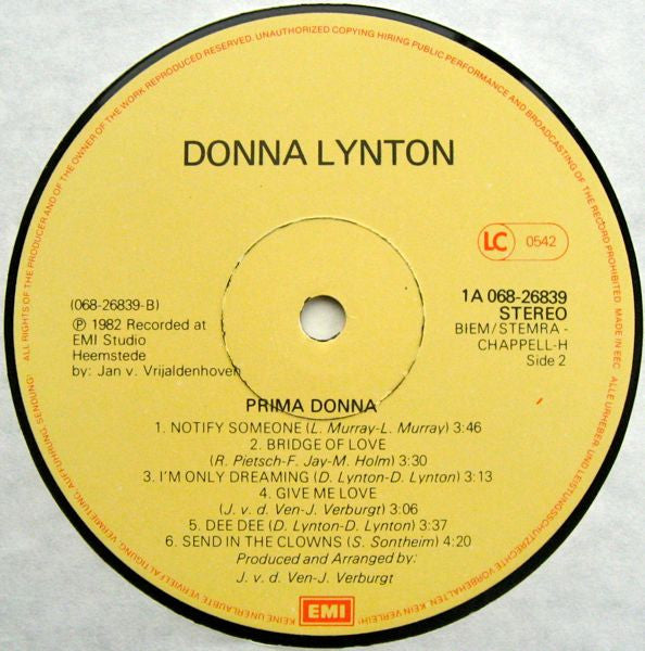 Donna Lynton - Prima Donna (LP Tweedehands) - Discords.nl