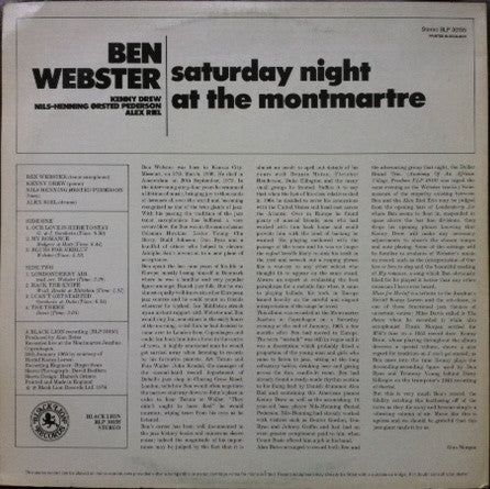 Ben Webster - Saturday Night At The Montmartre (LP Tweedehands) - Discords.nl