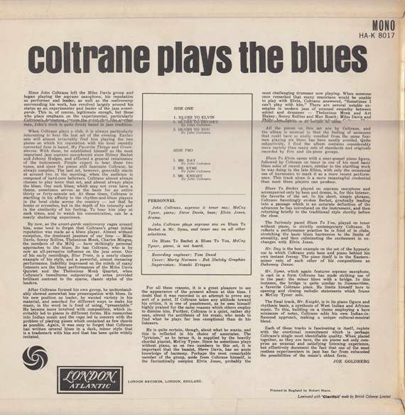 John Coltrane - Coltrane Plays The Blues (LP Tweedehands) - Discords.nl