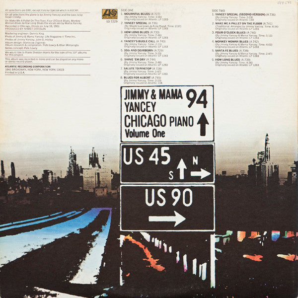 Jimmy Yancey & Mama Yancey - Chicago Piano - Volume One (LP Tweedehands) - Discords.nl