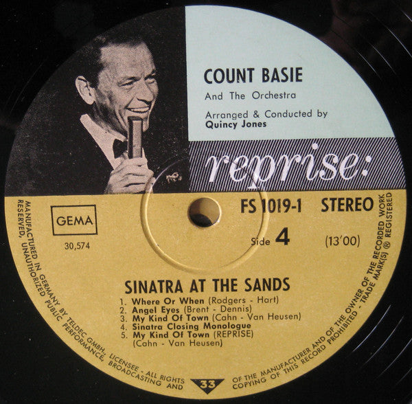 Frank Sinatra With Count Basie Orchestra Arranged & Conducted By Quincy Jones - Sinatra At The Sands (LP Tweedehands) - Discords.nl