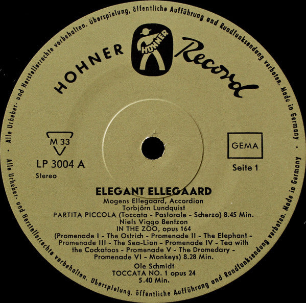Mogens Ellegaard - Elegant Elegaard (LP Tweedehands) - Discords.nl