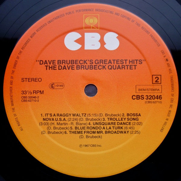Dave Brubeck - Dave Brubeck's Greatest Hits (LP Tweedehands) - Discords.nl