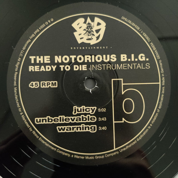Notorious B.I.G. - Ready to Die Instrumentals (LP) - Discords.nl