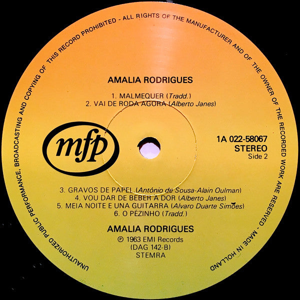 Amália Rodrigues - Amália Rodrigues (LP Tweedehands) - Discords.nl