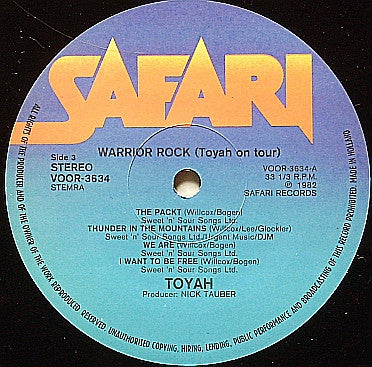 Toyah (3) - Warrior Rock (Toyah On Tour) (LP Tweedehands) - Discords.nl