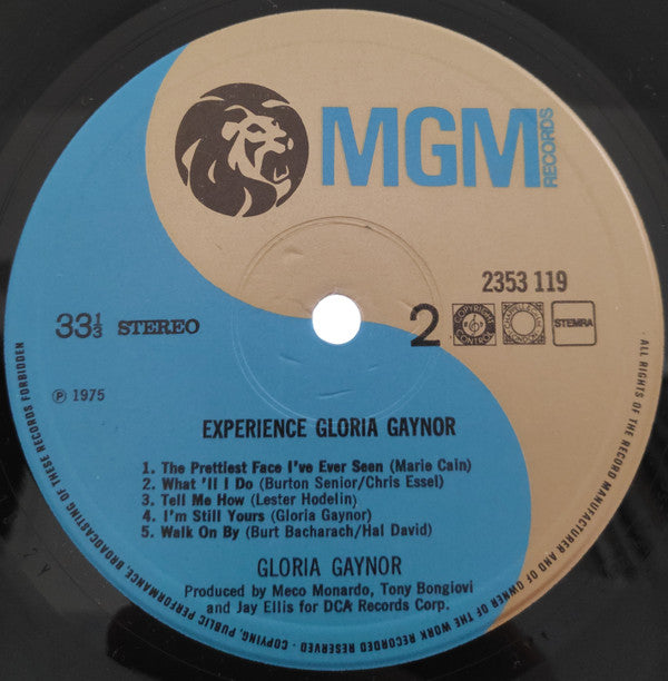 Gloria Gaynor - Experience Gloria Gaynor (LP Tweedehands) - Discords.nl