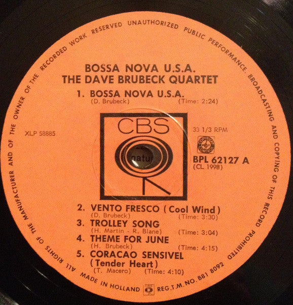 Dave Brubeck Quartet, The - Bossa Nova U.S.A. (LP Tweedehands) - Discords.nl