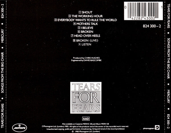 Tears For Fears - Songs From The Big Chair (CD Tweedehands) - Discords.nl