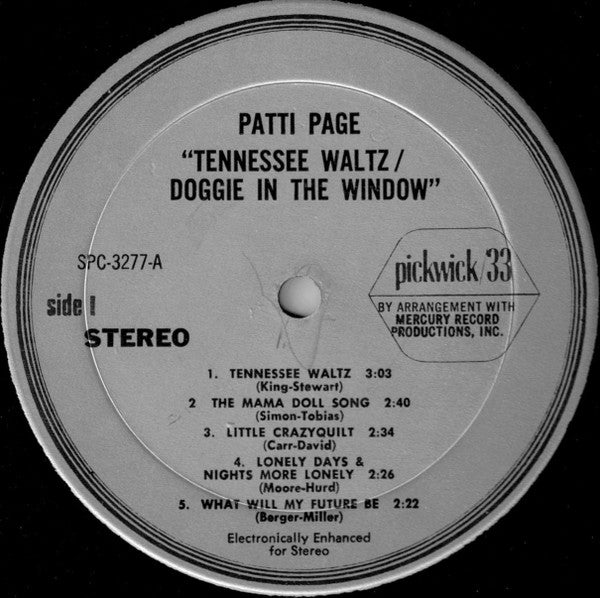 Patti Page : Tennessee Waltz (LP, Comp)