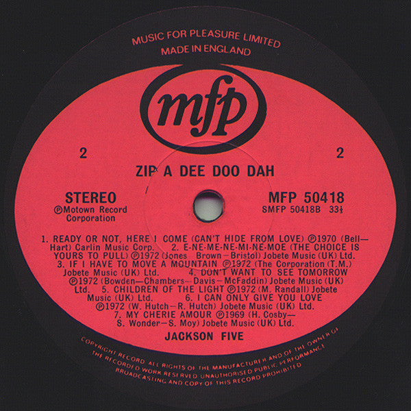 The Jackson 5 : Zip A Dee Doo Dah (LP, Comp)