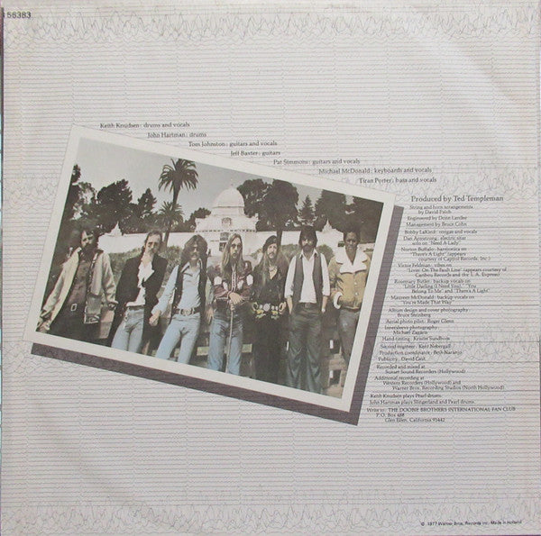 The Doobie Brothers : Livin' On The Fault Line (LP, Album, Emb)