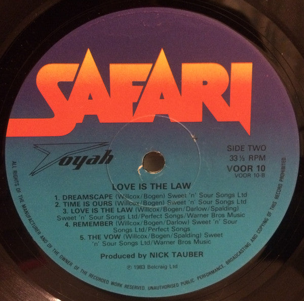 Toyah (3) : Love Is The Law (LP, Album)