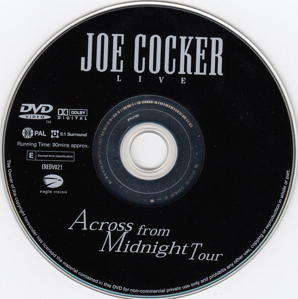 Joe Cocker : Live / Across From Midnight Tour (DVD-V, PAL, Reg)