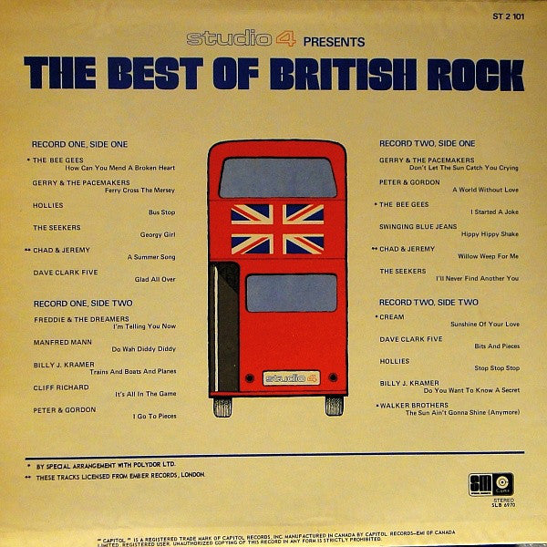Various : The Best Of British Rock (2xLP, Comp, Promo)