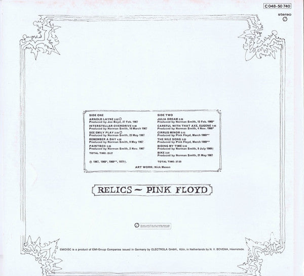 Pink Floyd : Relics (LP, Comp, RP)