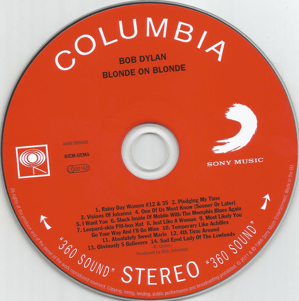 Bob Dylan : Blonde On Blonde (CD, Album, RE, Jew)
