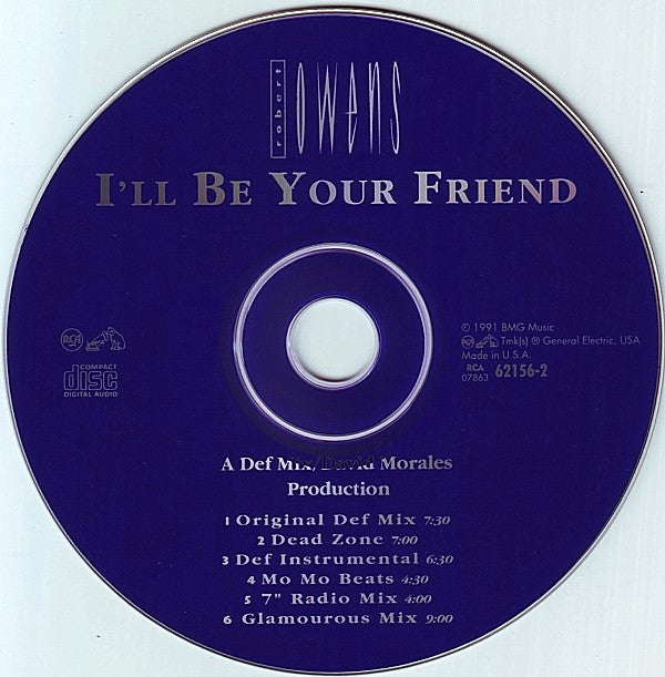 Robert Owens : I'll Be Your Friend (CD, Maxi)