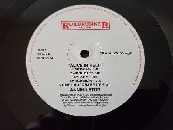 Annihilator (2) : Alice In Hell (LP, Album, 180)