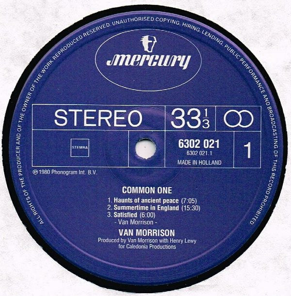 Van Morrison : Common One (LP, Album)