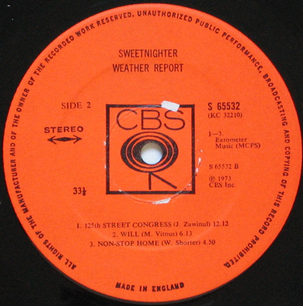 Weather Report : Sweetnighter (LP, Album)