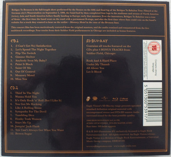 The Rolling Stones : Bridges To Bremen (2xCD + Blu-ray, Multichannel)
