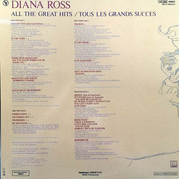 Diana Ross : All The Great Hits (2xLP, Comp, Gat)