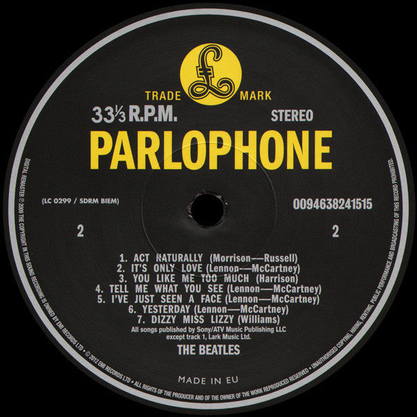 The Beatles : Help! (LP, Album, MP, RE, RM, 180)