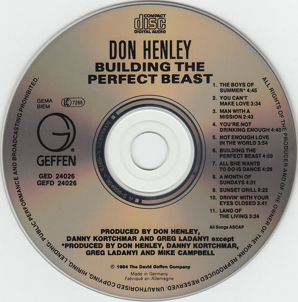 Don Henley : Building The Perfect Beast (CD, Album)