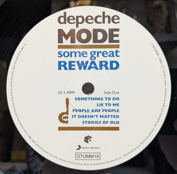 Depeche Mode : Some Great Reward (LP, Album, RE, RM, Gat)