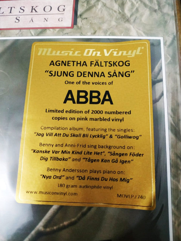 Agnetha Fältskog : Sjung Denna Sång (LP, Comp, Ltd, Num, RE, 180)