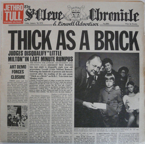 Jethro Tull : Thick As A Brick (LP, Album, RP, Gat)